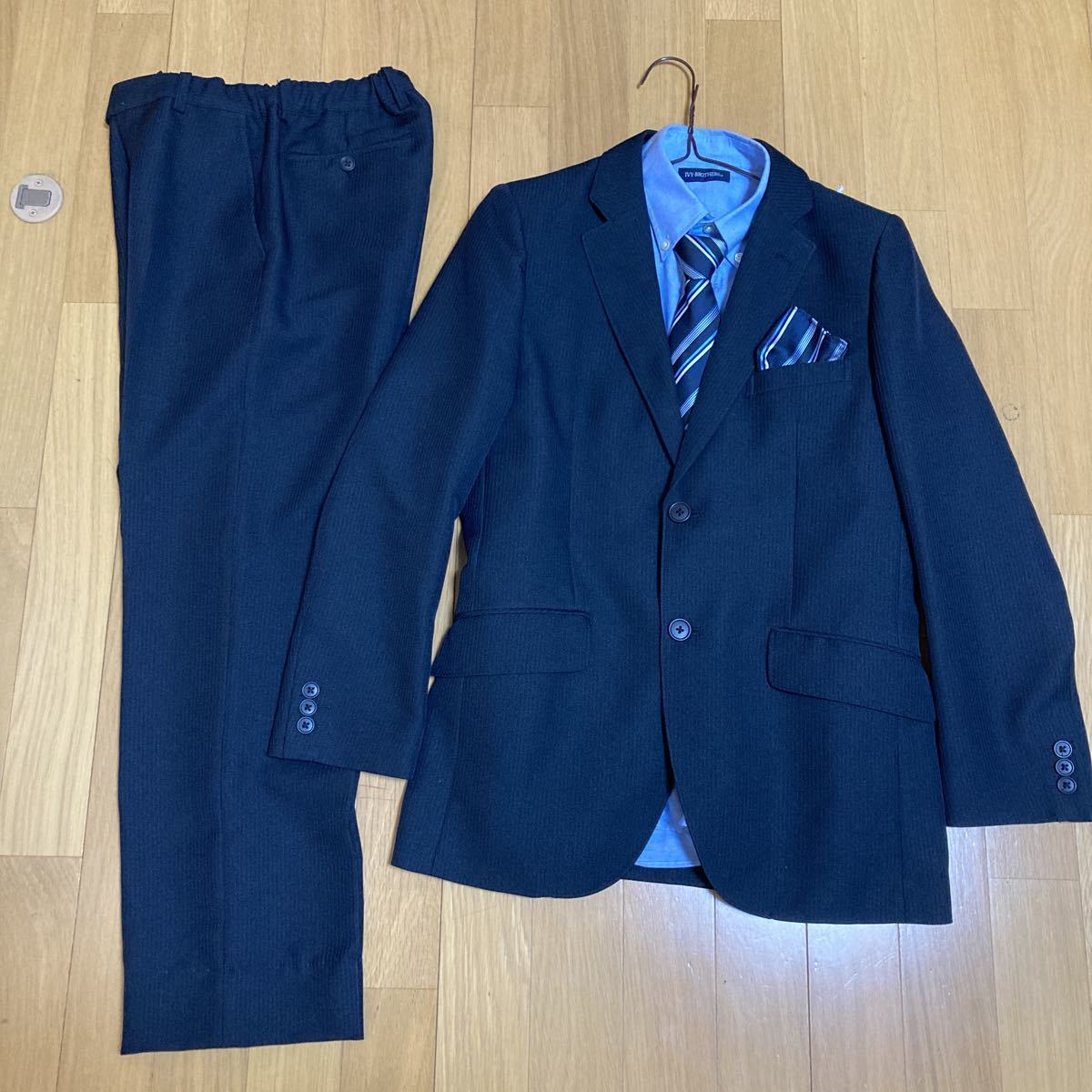 男の子 スーツ 150センチ 男子　子供用　フォーマルスーツ 入学式 卒業式　ジャケット　パンツ ネクタイ 長袖シャツ