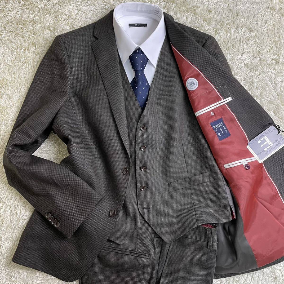 極美品✨ PERSON'S パーソンズ 3ピース グレー175 L A6 ✨美品✨ PERSON'S パーソンズ 3ピース グレー 175 L A6 カテゴリー