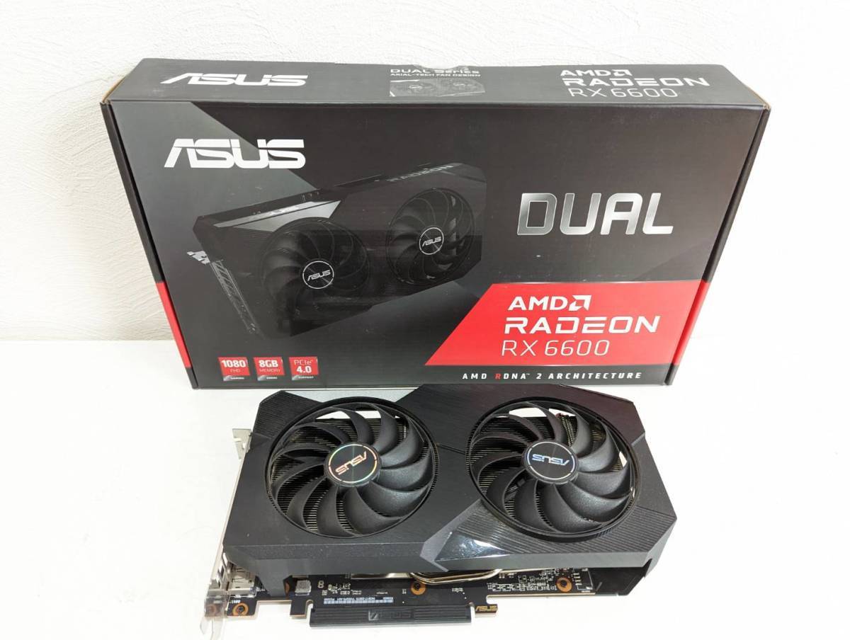 【美品】2022年購入　ASUS DUAL-RX6600-8G Radeon RX 6600 8GB