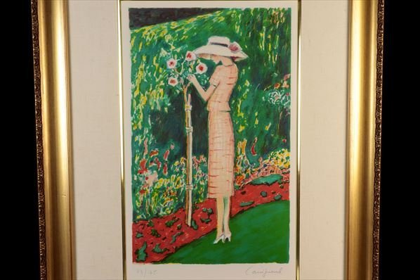 絵画 真作保証 ジャン・ピエール・カシニョール「バラの木Ⅱ