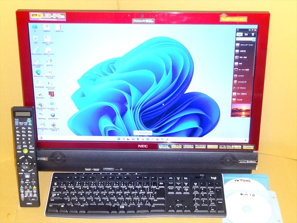 NEC23型モニタ一体型PC Win11 Core i7 1TB ぱっと観テレビ office 地上