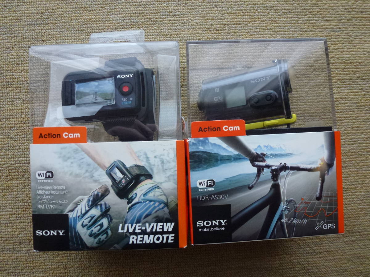 sony ソニー アクションカム HDR-AS30V + ライブビューリモコンRM-LVR1 動作品 中古 送料無料