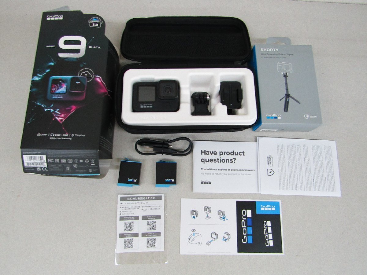 GoPro HERO 9 Black バッテリー2個 SHORTY ミニ延長ポール + GoPro HERO 9 Black バッテリー2個 SHORTY ミニ延長ポール +