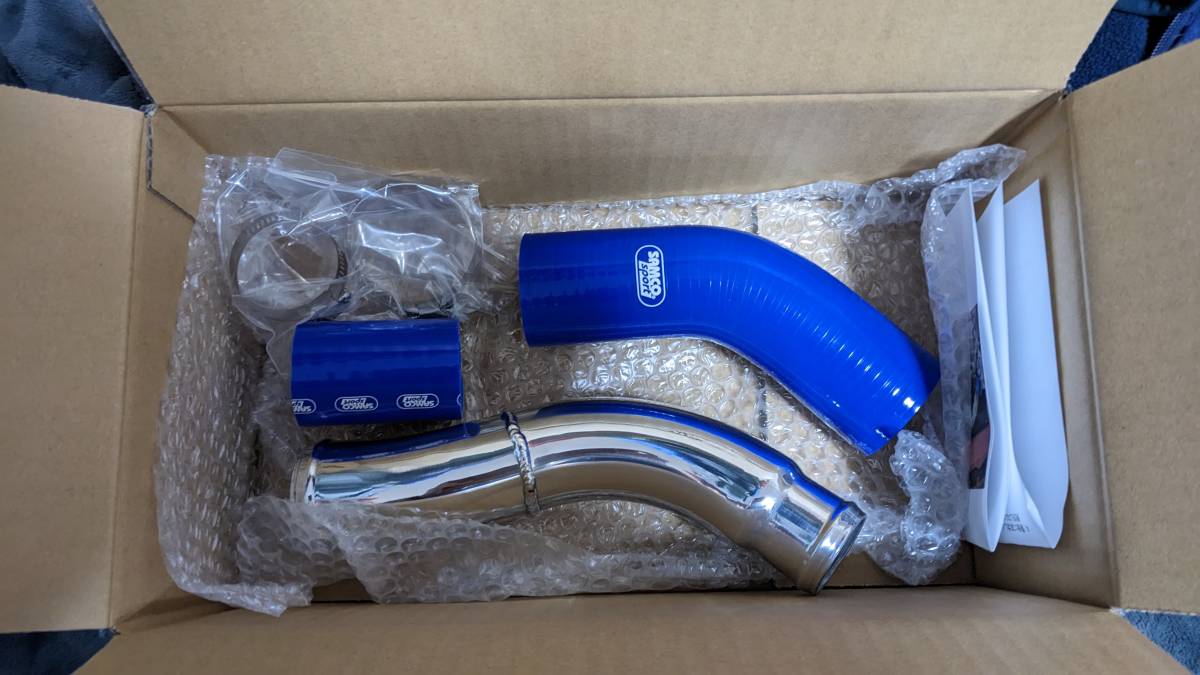 ☆新品未使用☆YR-Advance コルト前期MT、CVTロアパイプ　ホースカラー：ブルー