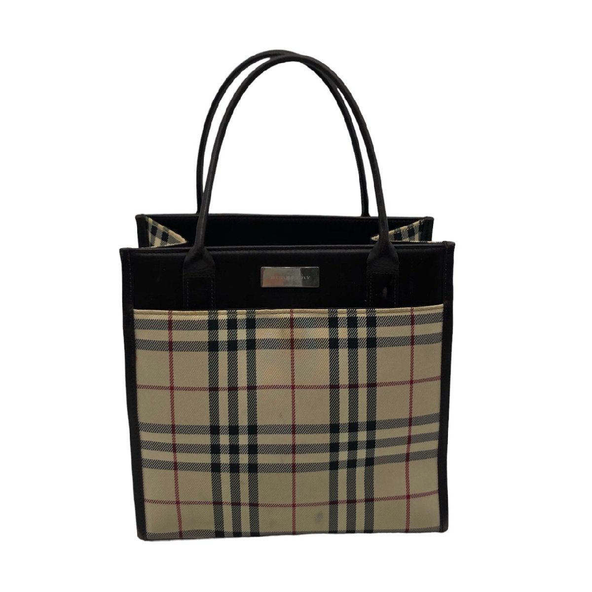 BURBERRY バーバリー ノバチェック キャンバス レザー トートバッグ