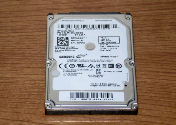 ☆ 1.0TB ☆ SAMSUNG 【 HN-M101MBB / ST1000LM024 】 良品 ☆978