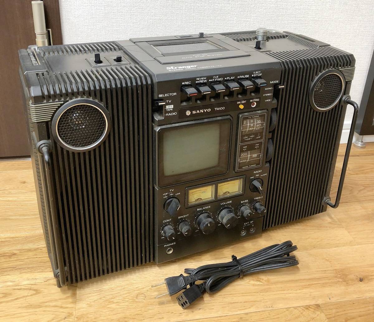 SANYO 三洋電機 サンヨー T4100 ストレンジャー ラジカセ 白黒テレビ