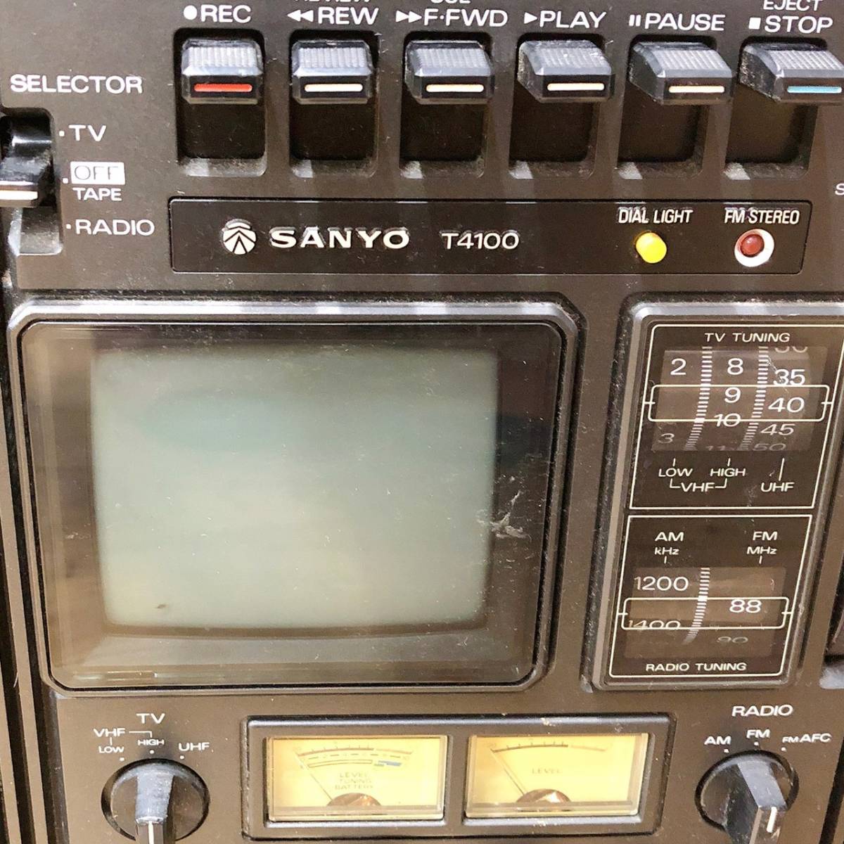 SANYO 三洋電機 サンヨー T4100 ストレンジャー ラジカセ 白黒テレビ