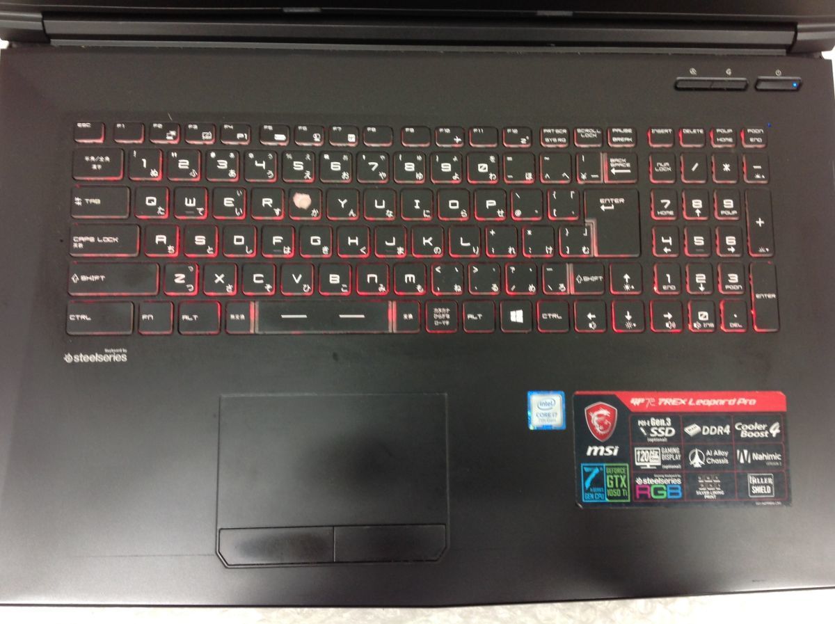 営HS581-100【通電動作確認済み】ゲーミングノートPC MSI GP72 7REX 