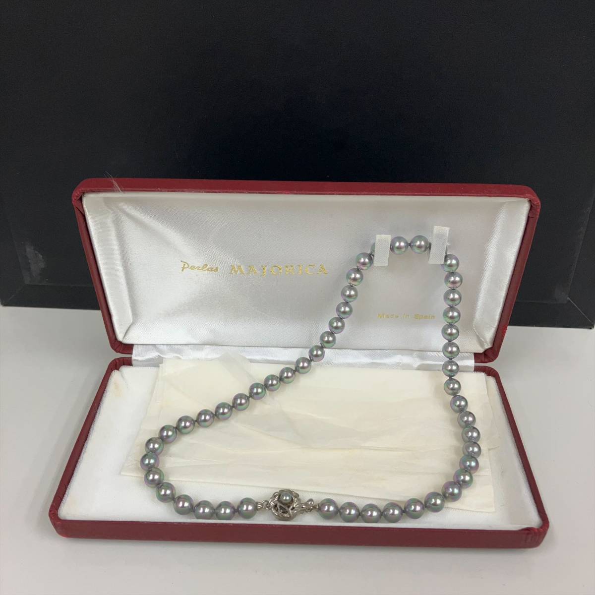 5069 MAJORICA マジョリカ パール ネックレス SV刻印 シルバー □銀製 