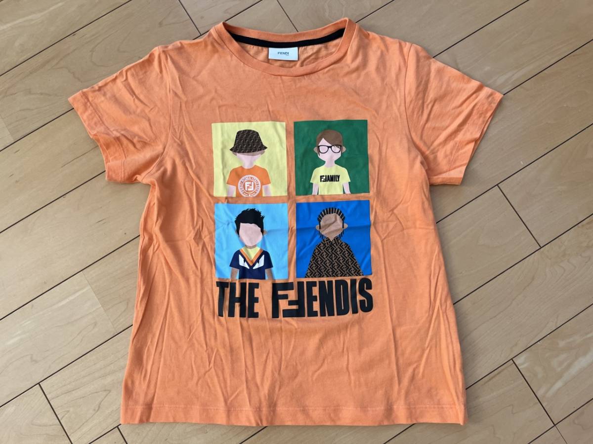 ◎ FENDI KIDS フェンディキッズ Tシャツ 半袖 サイズ：12+ オレンジ 子ども服 子供服 洋服 29083