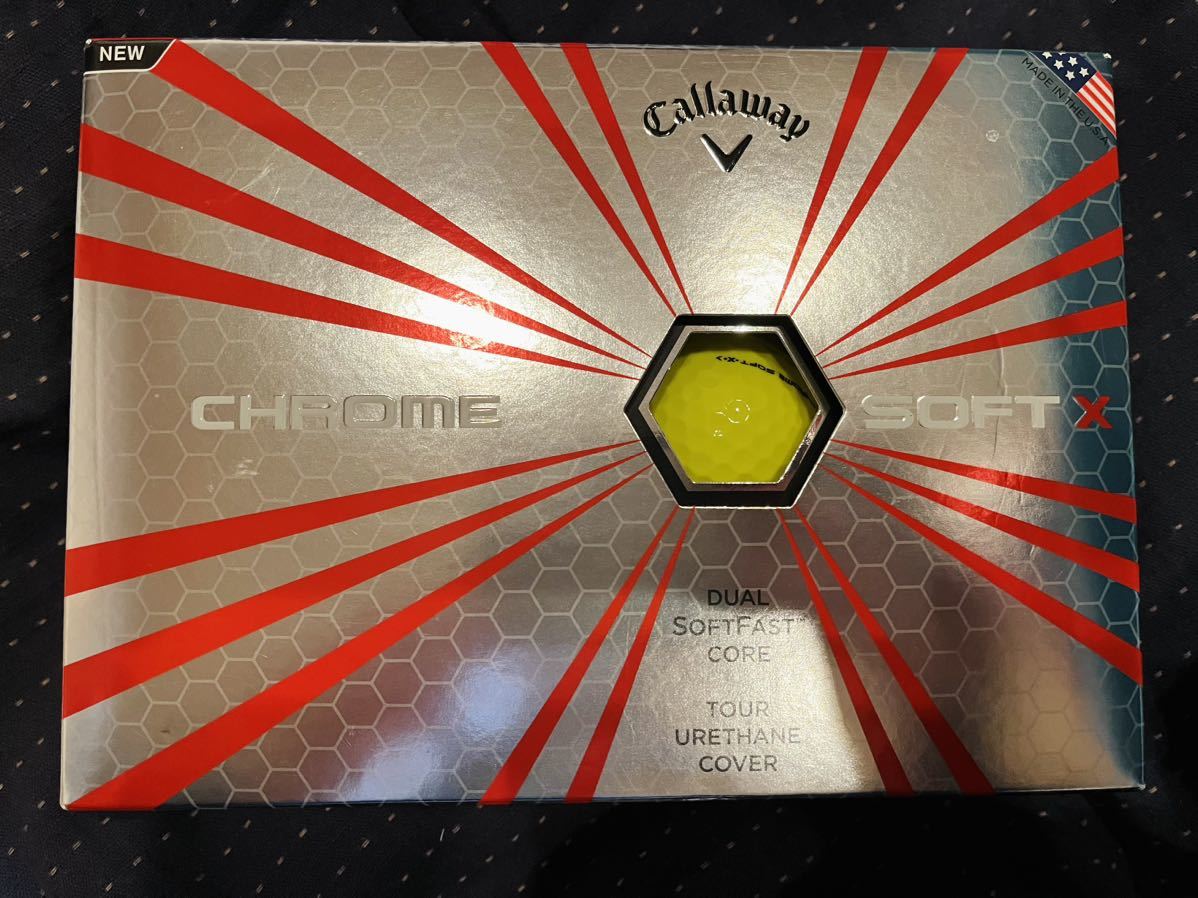 キャロウェイ Callaway Chrome Soft X ゴルフボール1ダース〜黄色