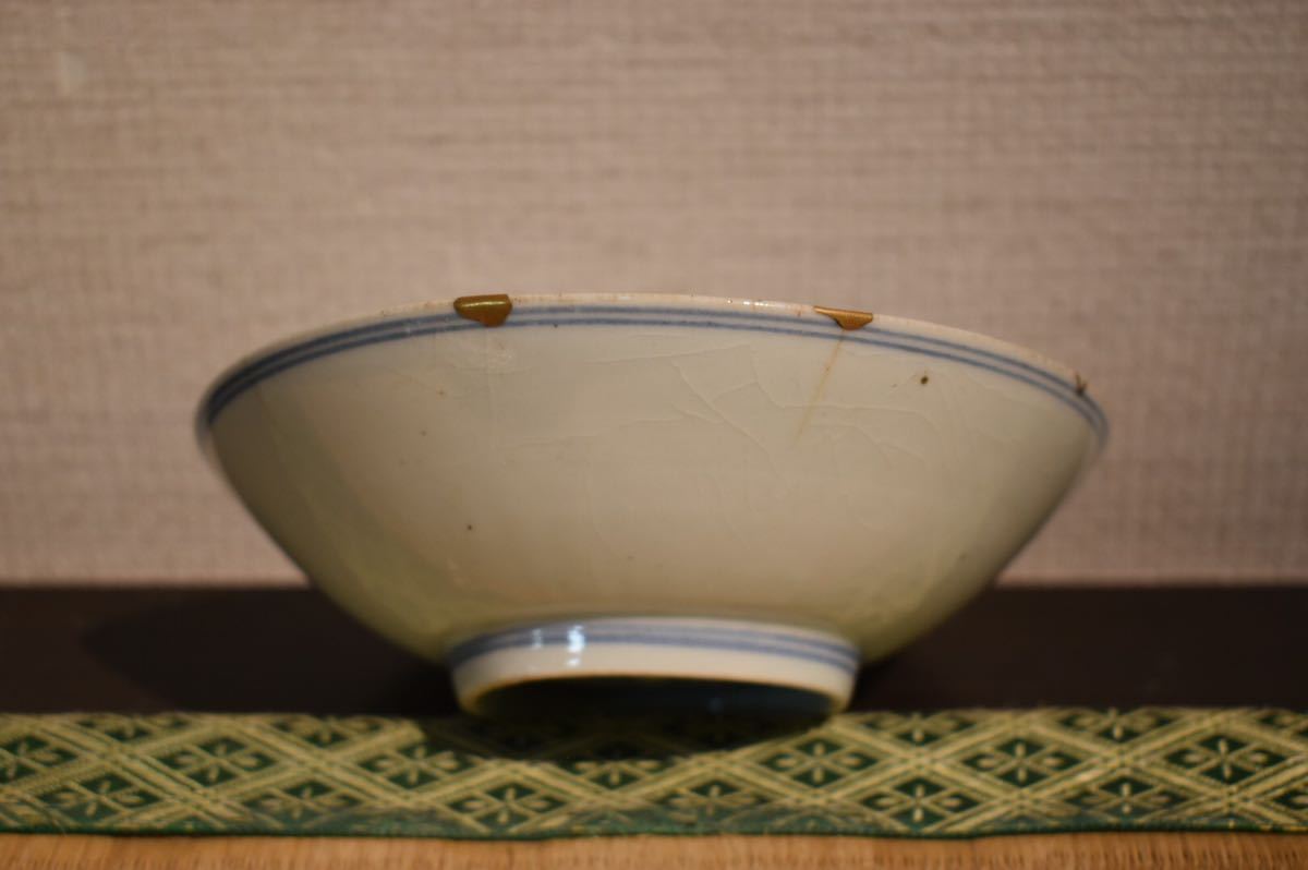 GE】Y980【コレクター所蔵品】時代 古九谷鳥蝶紋鉢 /骨董品 時代品 