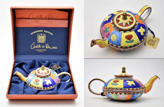 竜M784◆未使用品 Charlotte di vita シャルロット ディ ヴィータ CM43 マジックカーペット ミニチュアポット ティーポット 急須 茶器