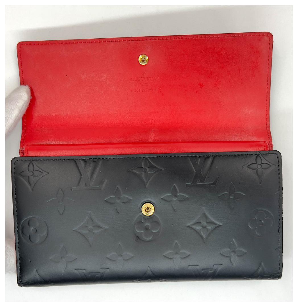 ルイヴィトン ヴェルニ 赤 財布 モノグラム ヴィトン レッド