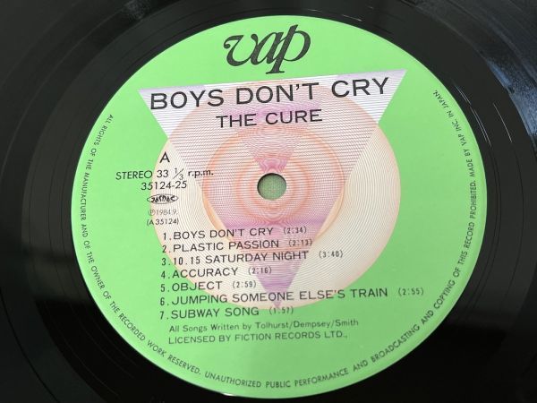 C776】LP レコード 来日記念盤 帯付き The Cure(ザ・キュアー)「Boys Don't