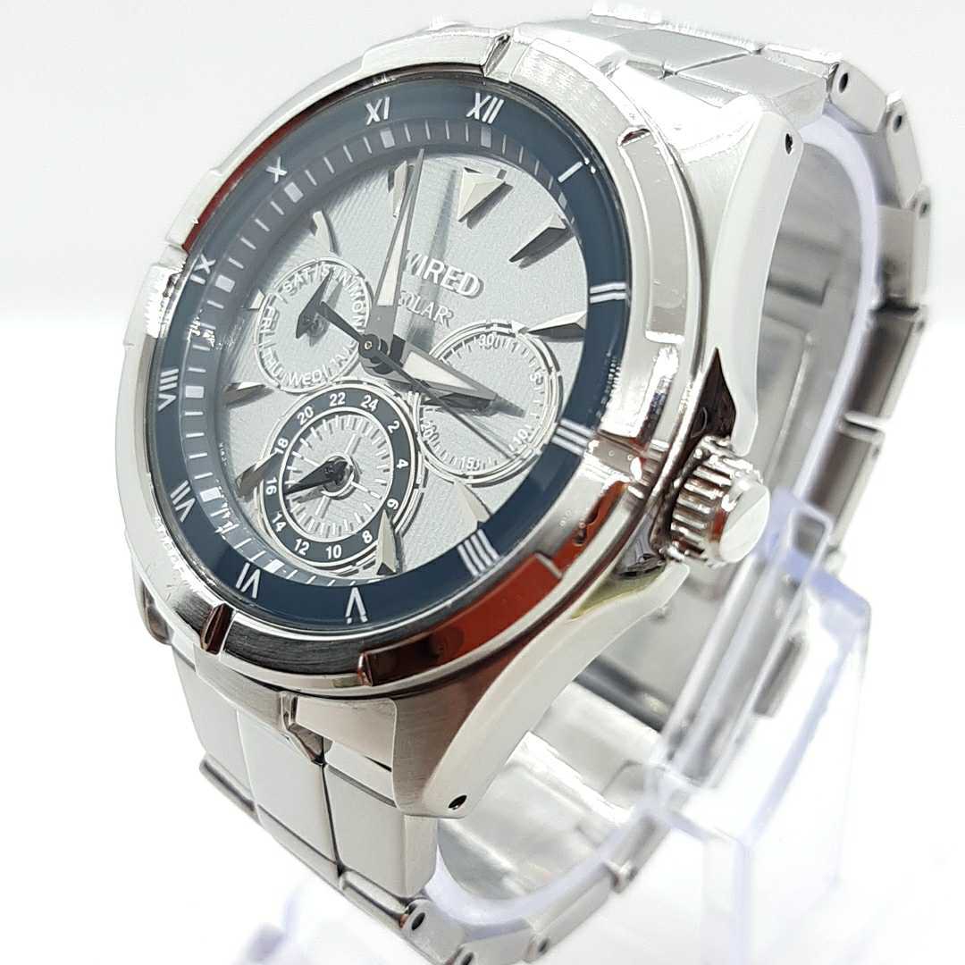 ★宅急便送料無料！☆SEIKO WIRED セイコー ワイアード ソーラー デイト機能 V14J-0BV1☆極美品！即決！★