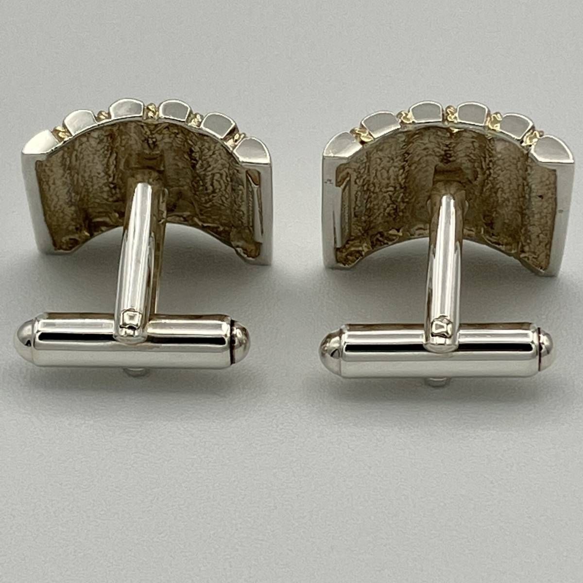 ティファニー スクエア ゴールド ライン コンビ カフス メンズ YO102