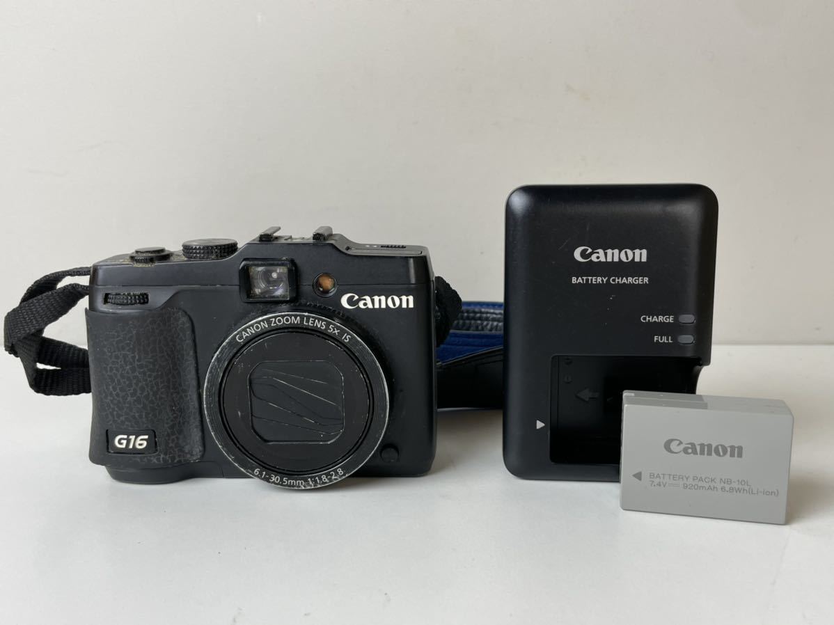 Canon キヤノン PowerShot G16 デジタルカメラ バッテリー2個 充電器 