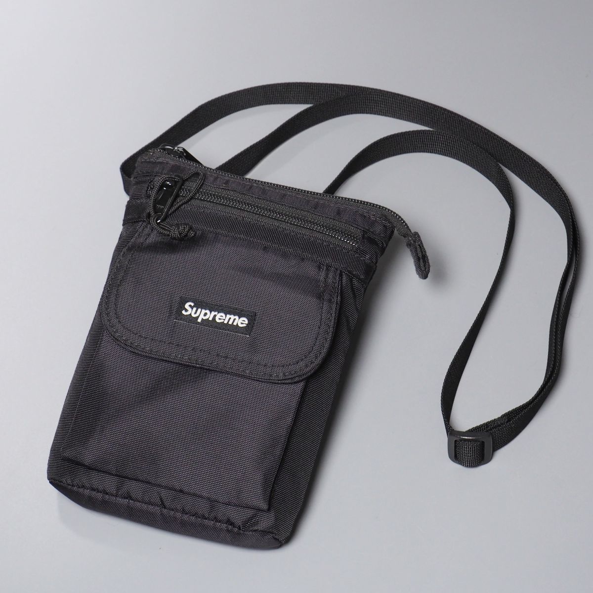 MD5347：Supreme/シュプリーム*コーデュラナイロン*ポシェット*ミニショルダーバッグ*鞄*ブラック