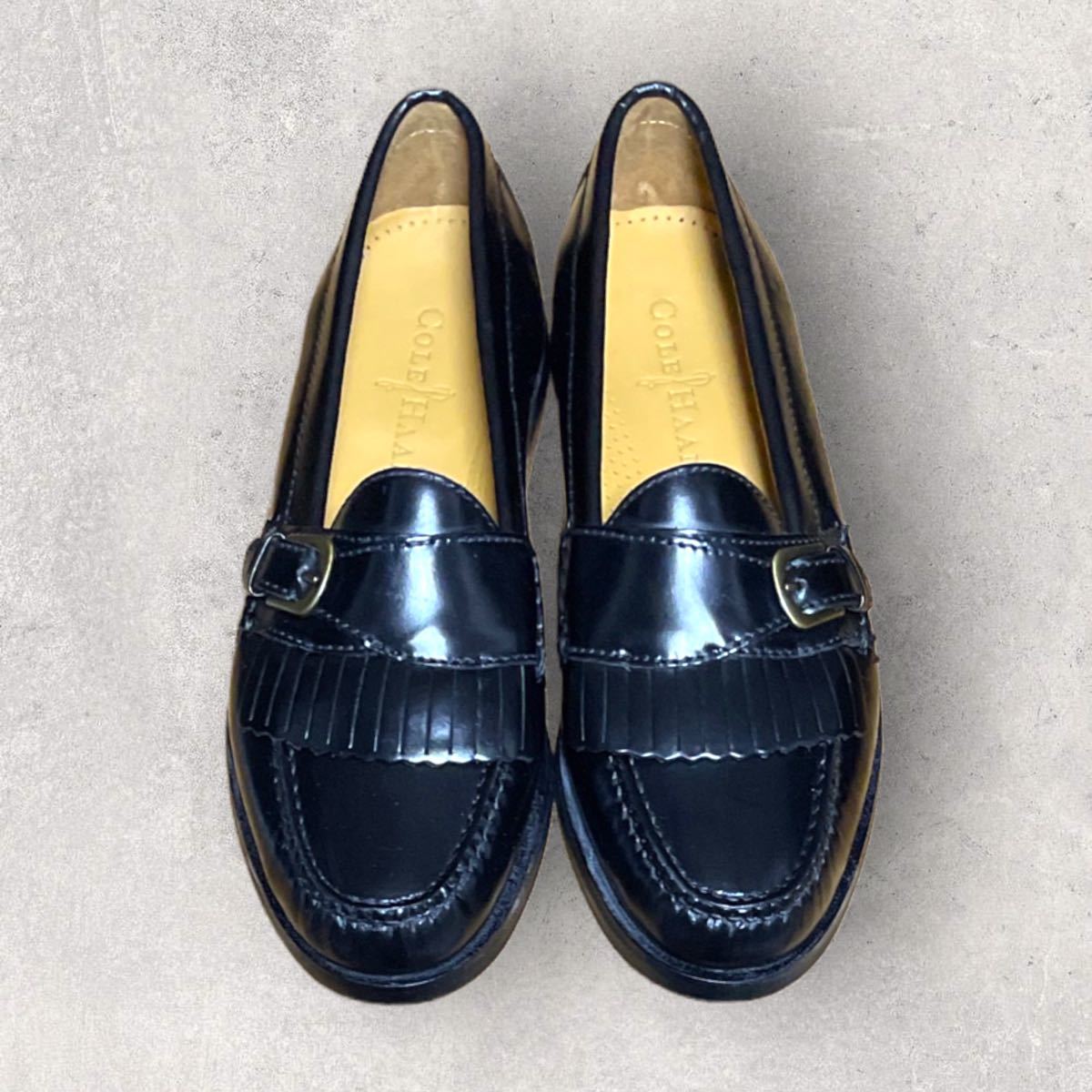 極美品 COLE HAAN コールハーン ピンチバックル キルトローファー