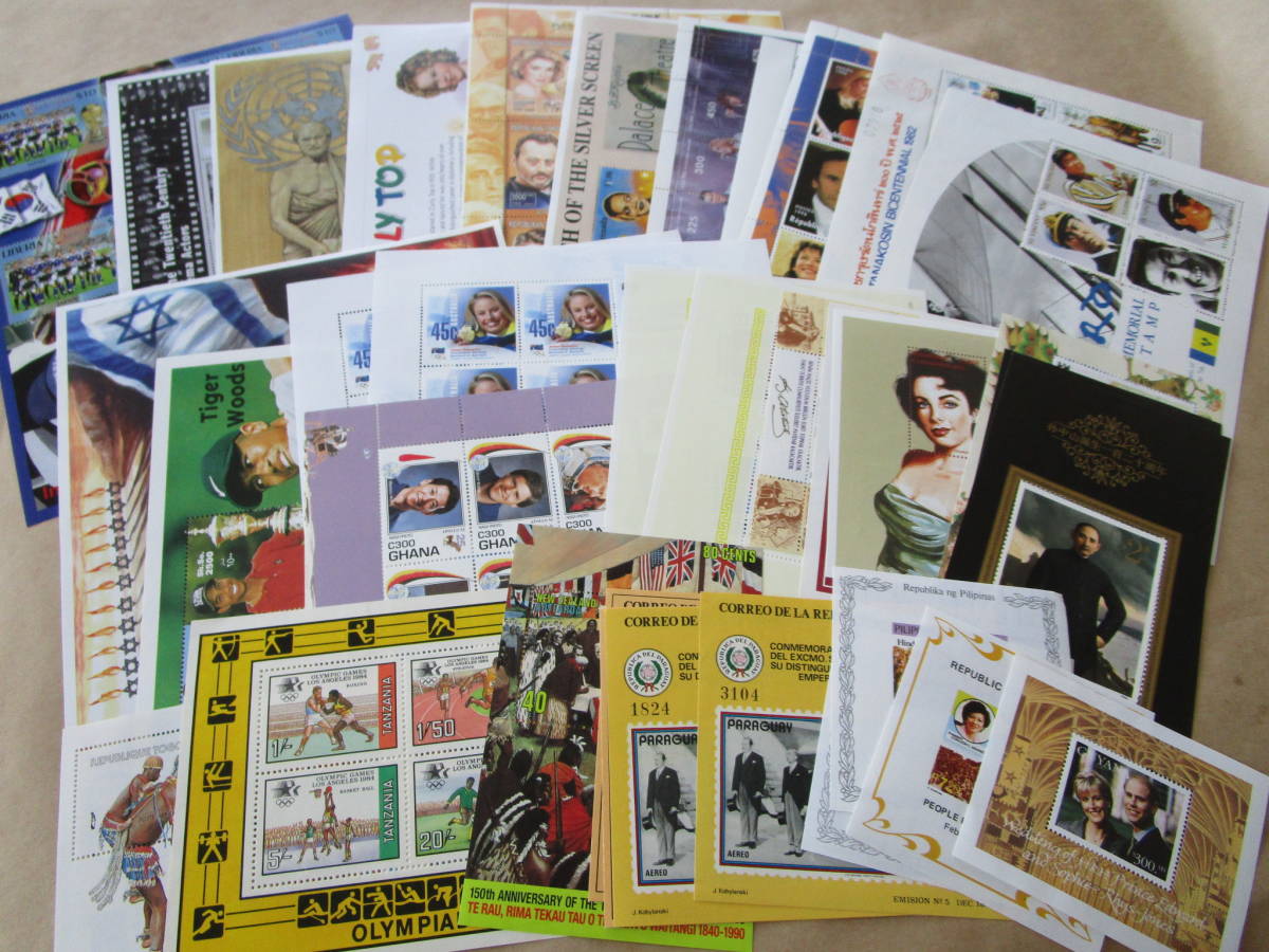 外国切手シート大量 有名人・俳優・歌手・スポーツ選手等シリーズ22