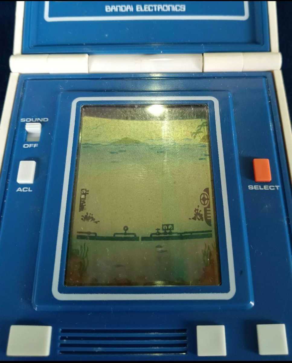 レトロゲーム 激戦Uボート バンダイ 太陽電池 LCD SOLARPOWER 箱 説明