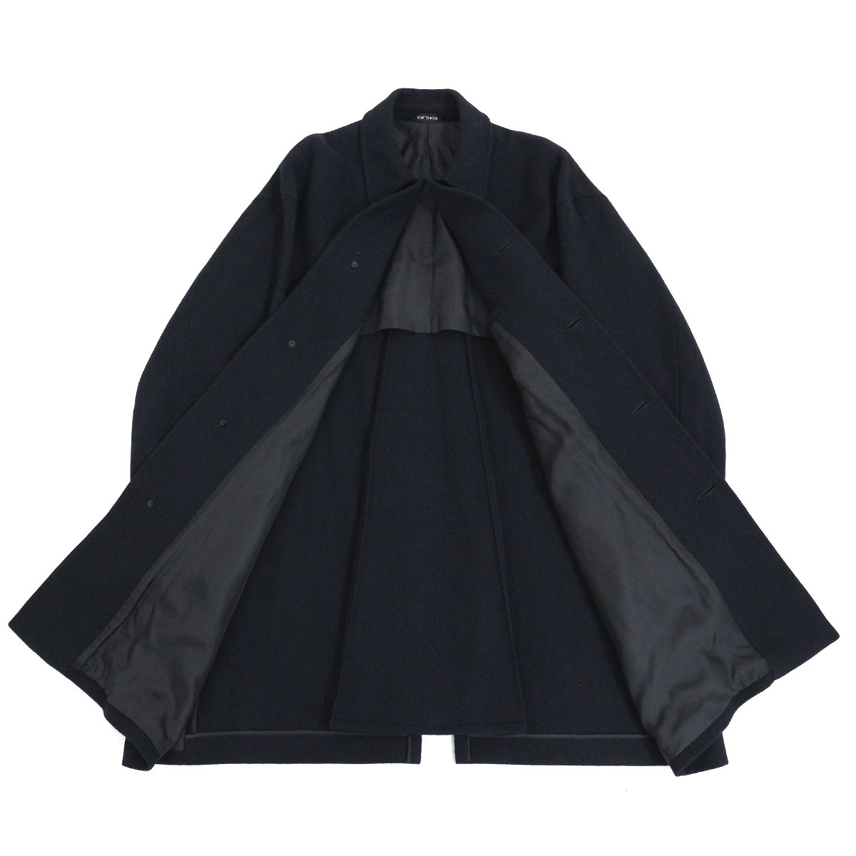 vainl archive SAM COATウールチェスターコート黒ブラックM vainl archive SAM COATウールチェスターコート黒ブラックM｜vainl