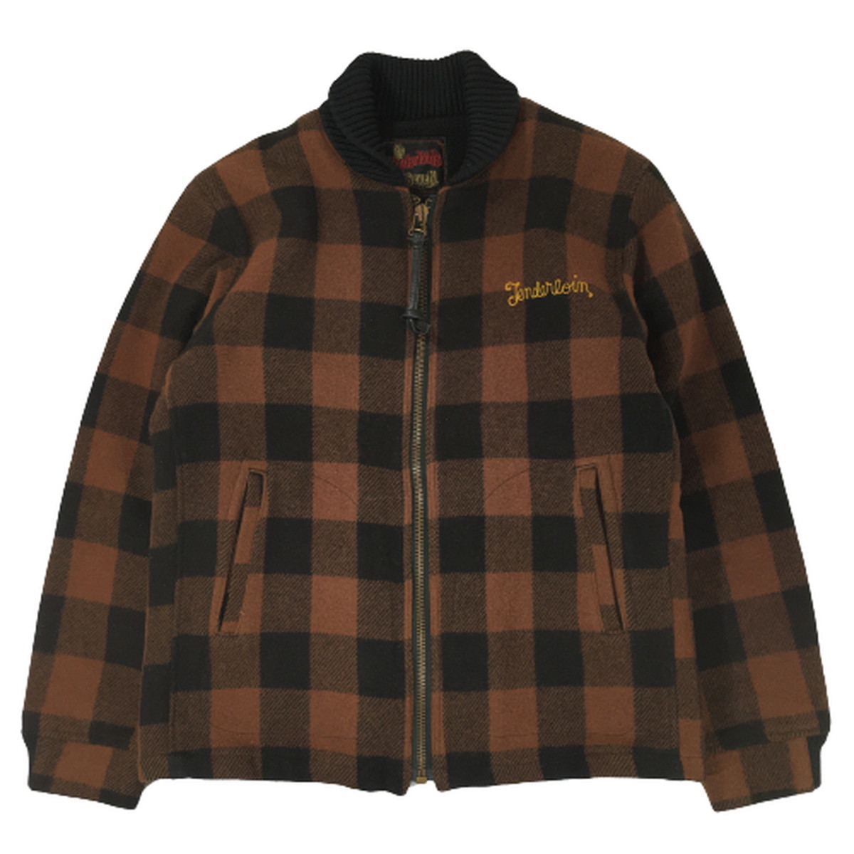 【中古】TENDERLOIN テンダーロイン T-LUMBERJACK バッファローチェック ランバージャック ジャケット ウール ロゴ刺繍 L
