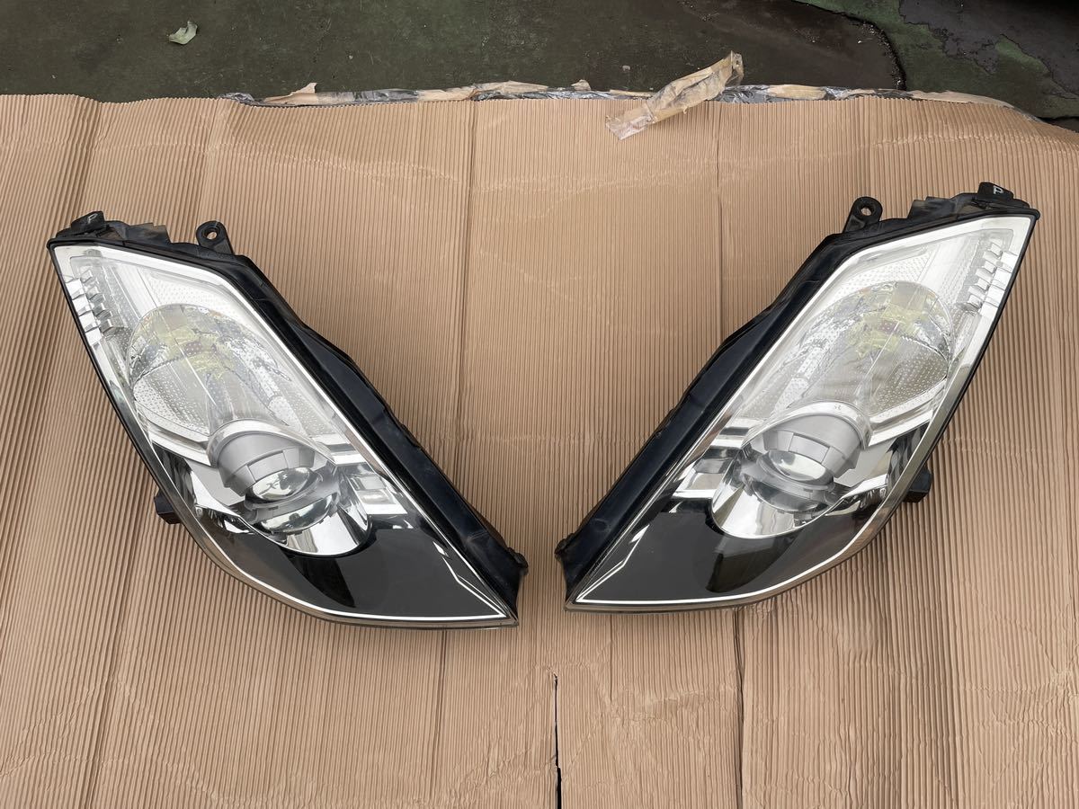 Z33 後期 ヘッドライト バラスト付き フェアレディZ ヘッドランプ 左右セット HID Z33 フェアレディZ 後期 フェアレディZ33 後期用アウディタイプLEDポジション ブラック
