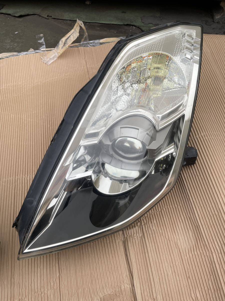Z33 後期 ヘッドライト バラスト付き フェアレディZ ヘッドランプ 左右セット HID Z33 フェアレディZ 後期 フェアレディZ33 後期用アウディタイプLEDポジション ブラック