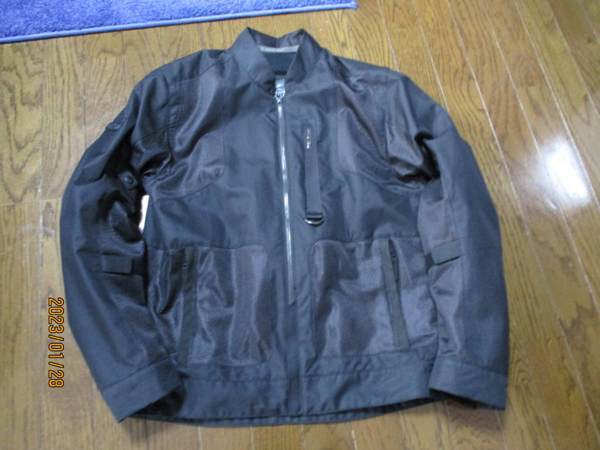 RSタイチライディングジャケットパッド入黒サイズL