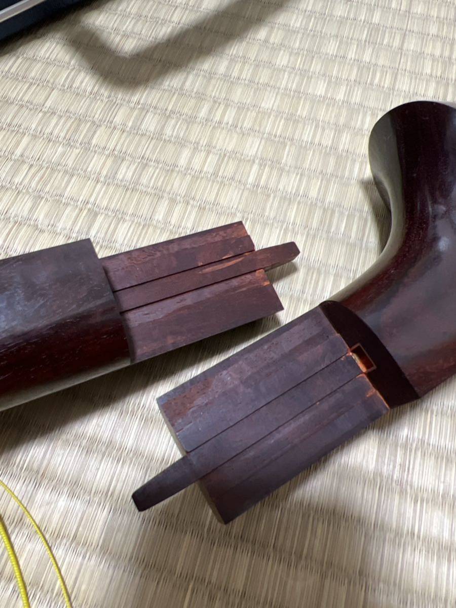 極上品 三味線 津軽三味線 太棹 紅木 K9 東さわり トチ 二本溝 金細