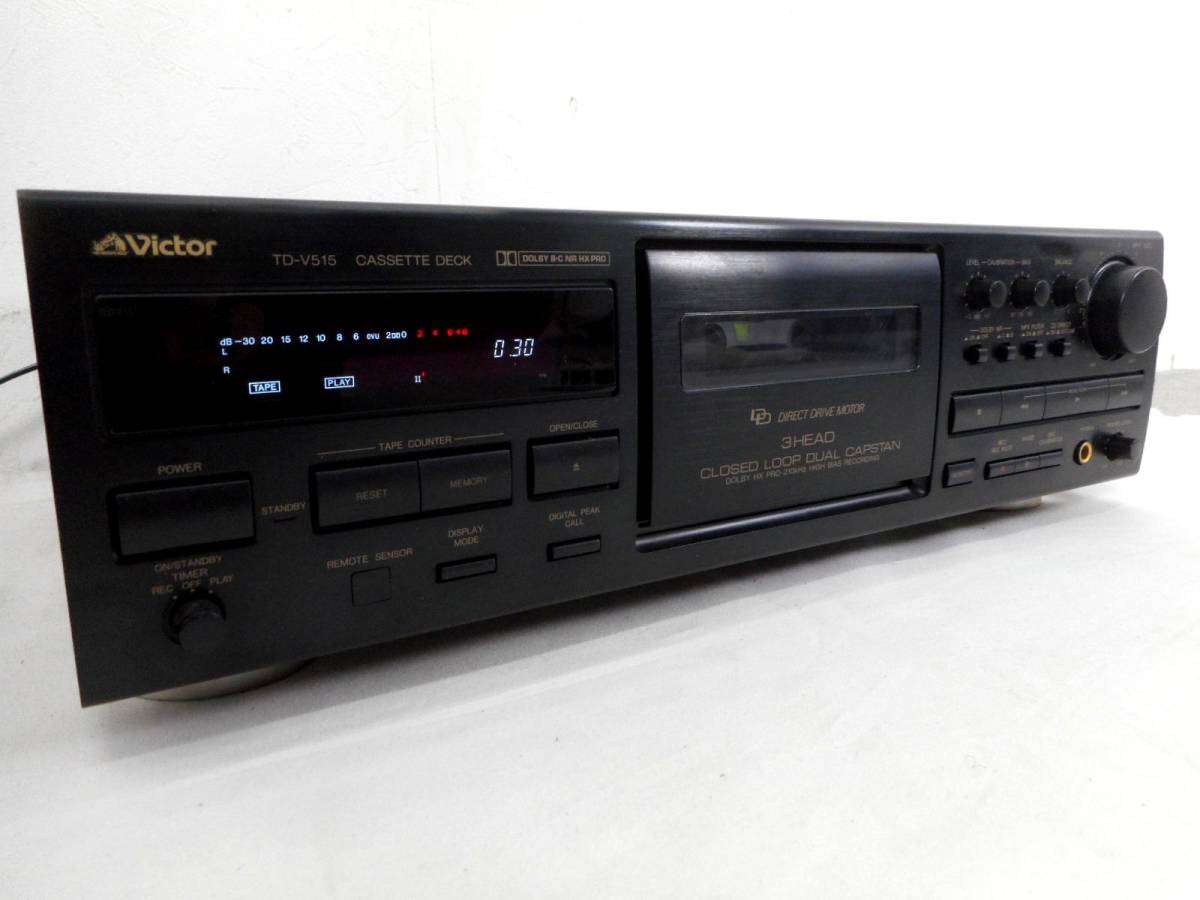 ジャンク Victor ビクター TD-V515 3ヘッド カセットデッキ T72〇