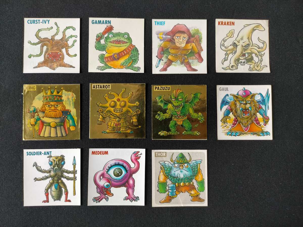 ネクロスの要塞 シール１１枚セット キング パズズ アスタロット ガウル 兵隊アリ メディウム トール