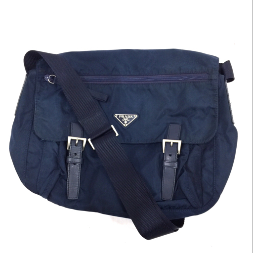 プラダ ショルダーバッグ PRADA 三角プレート ブラック ナイロン 三角 