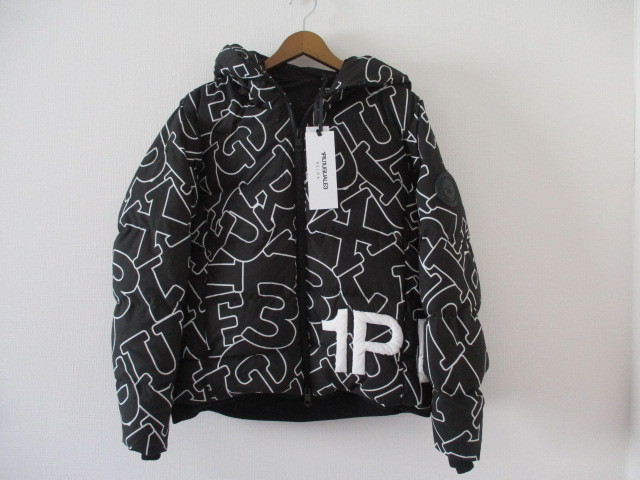 ☆１PIU1UGUALE3 RELAX/ウノピュウーノ☆未使用 汚れ有 総柄ロゴダウンジャケット サイズ：L アウター防寒 おしゃれ カジュアル