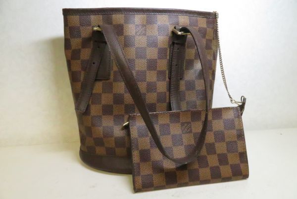 ss4501/美品　ルイヴィトン　LOUIS　VUITTON　ダミエ　エベヌ　マレ　バケツ型　ハンドバック　トートバッグ　80