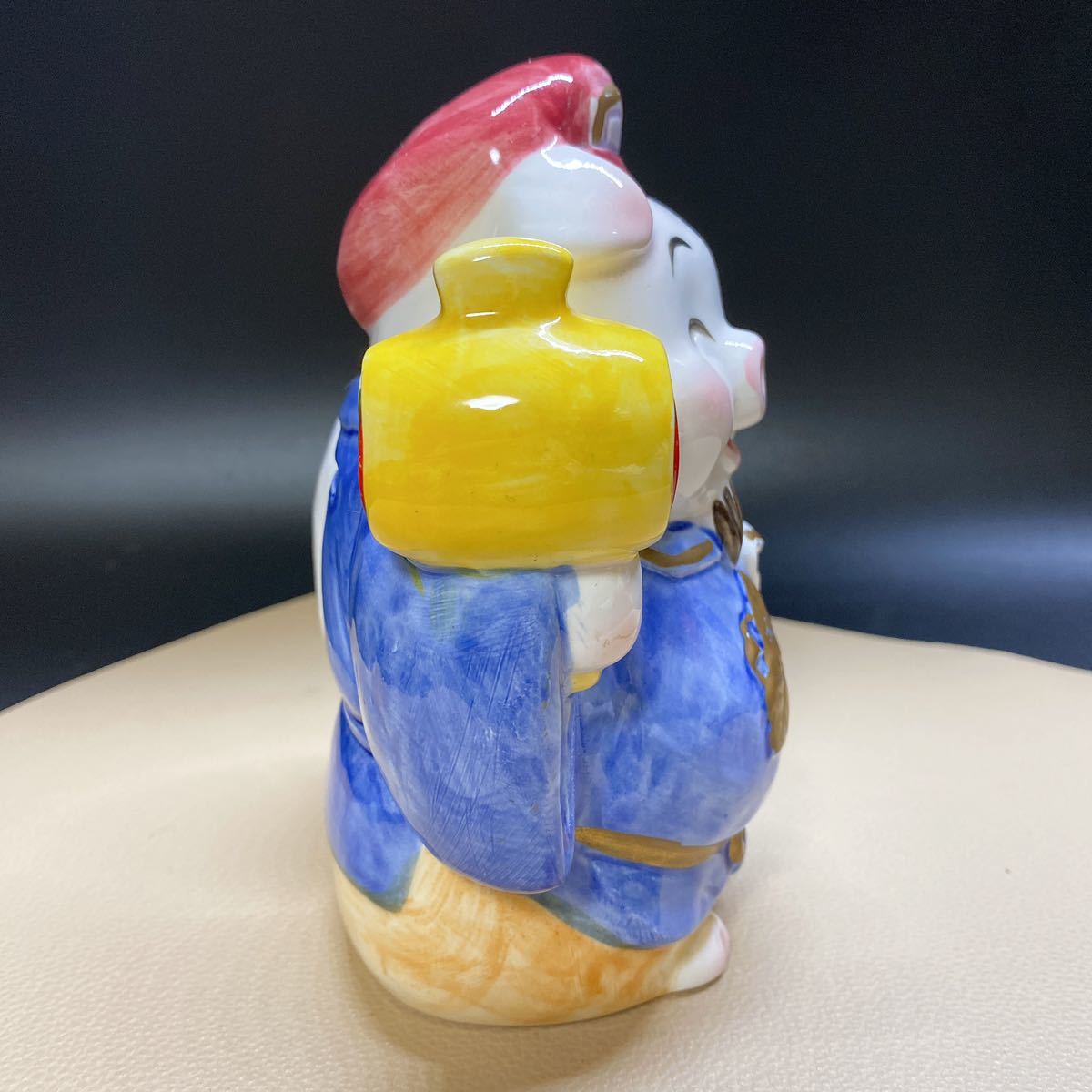 加藤工芸 七福神 豚 ブタ 貯金箱 大黒天 開運 陶器 縁起物 激レア