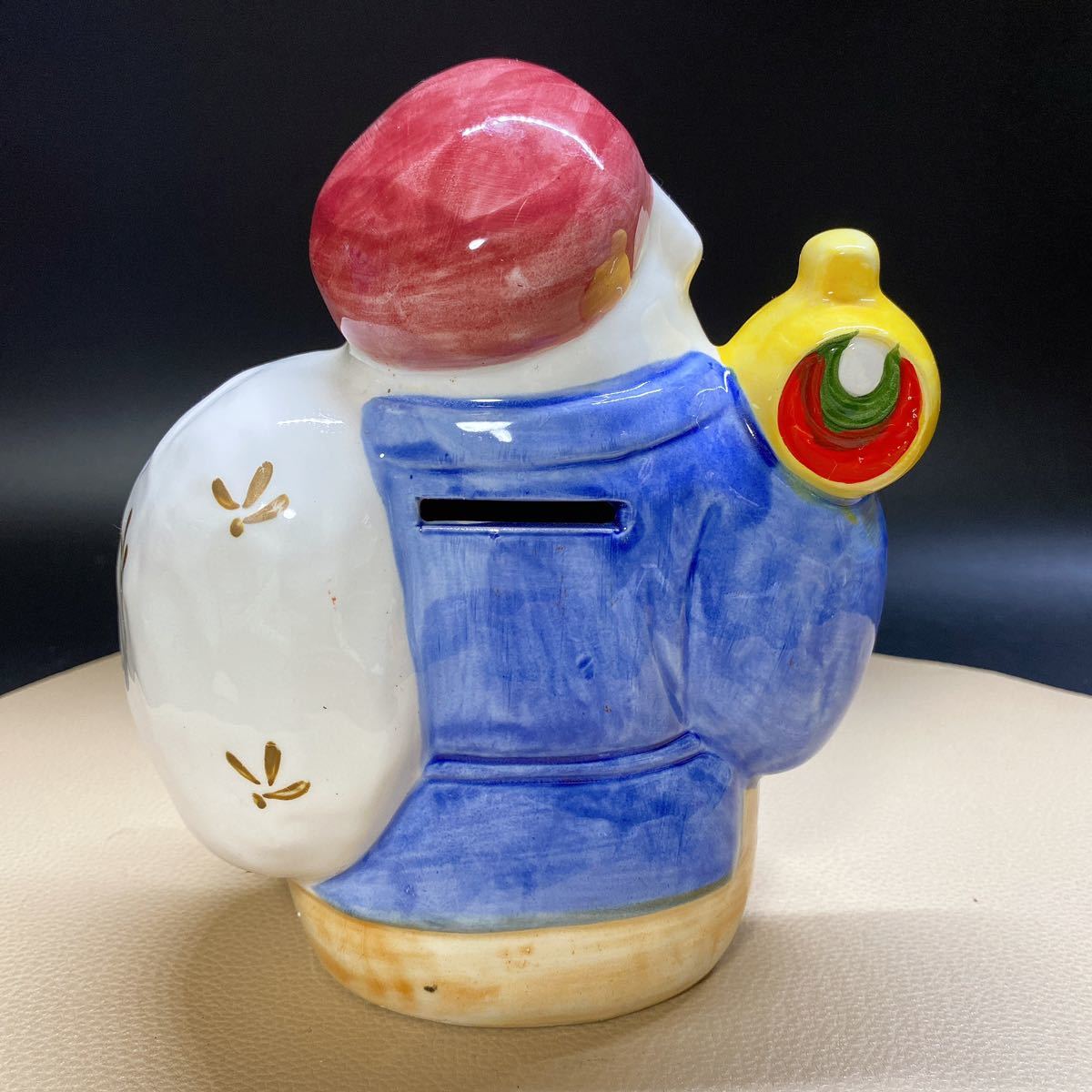 加藤工芸 七福神 豚 ブタ 貯金箱 大黒天 開運 陶器 縁起物 激レア