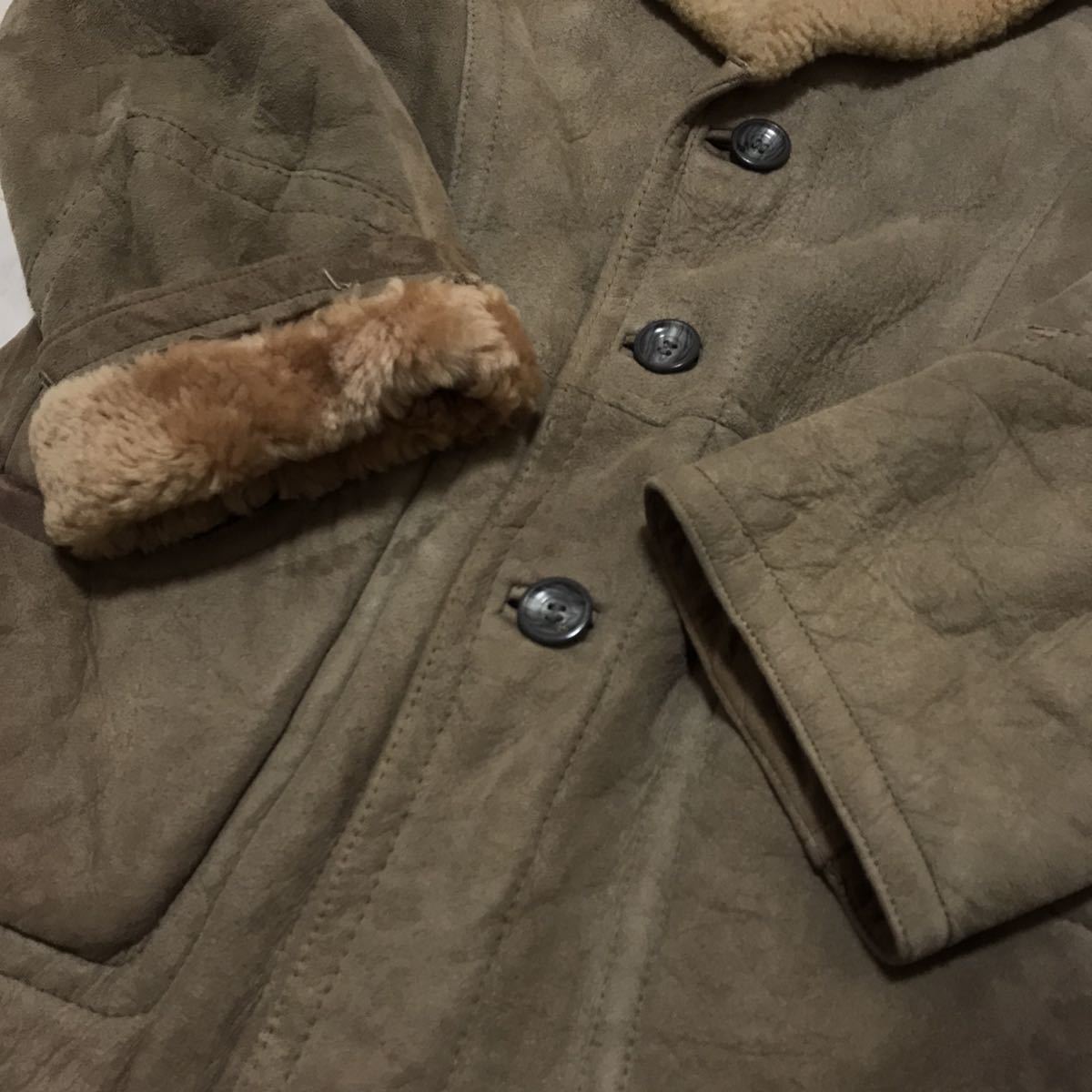 C2213 レザージャケット リアルムートン コート シープスキン 羊革 本