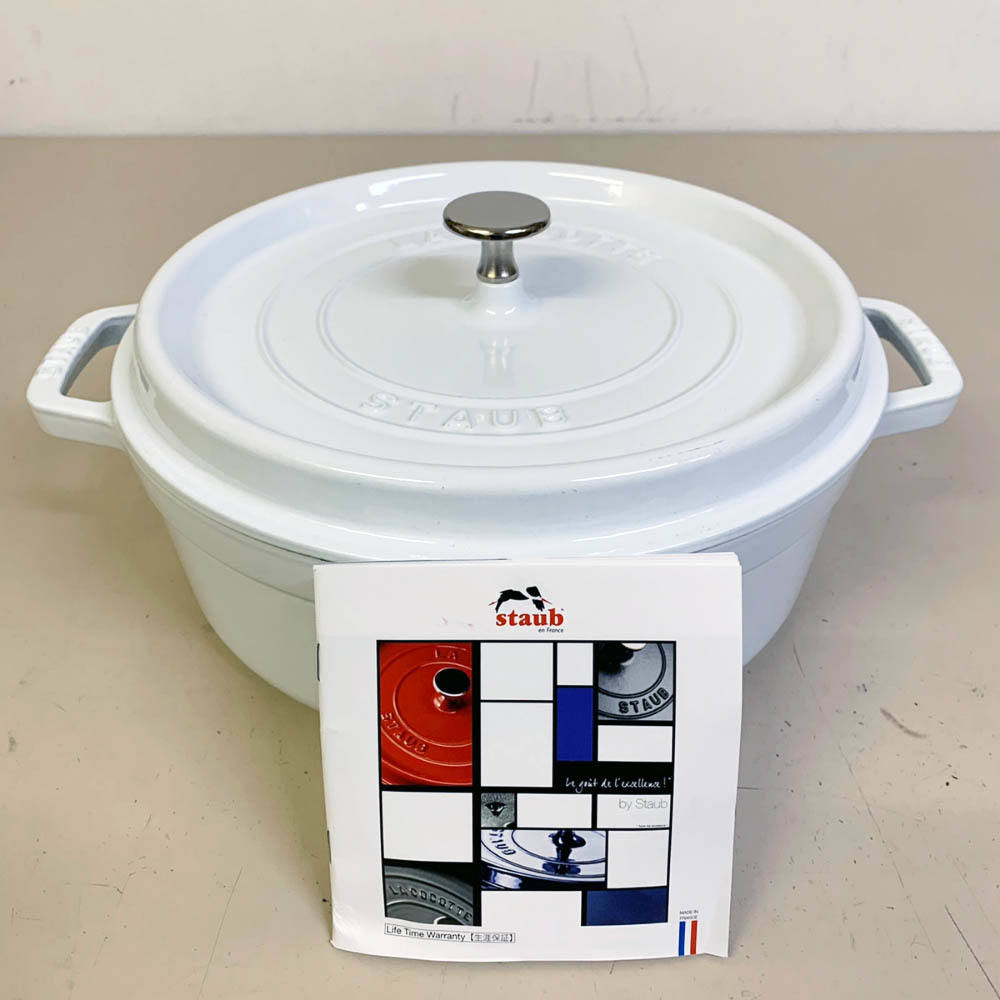 キッチン・食器 STAUB ストウブ 両手鍋 限定色ホワイト