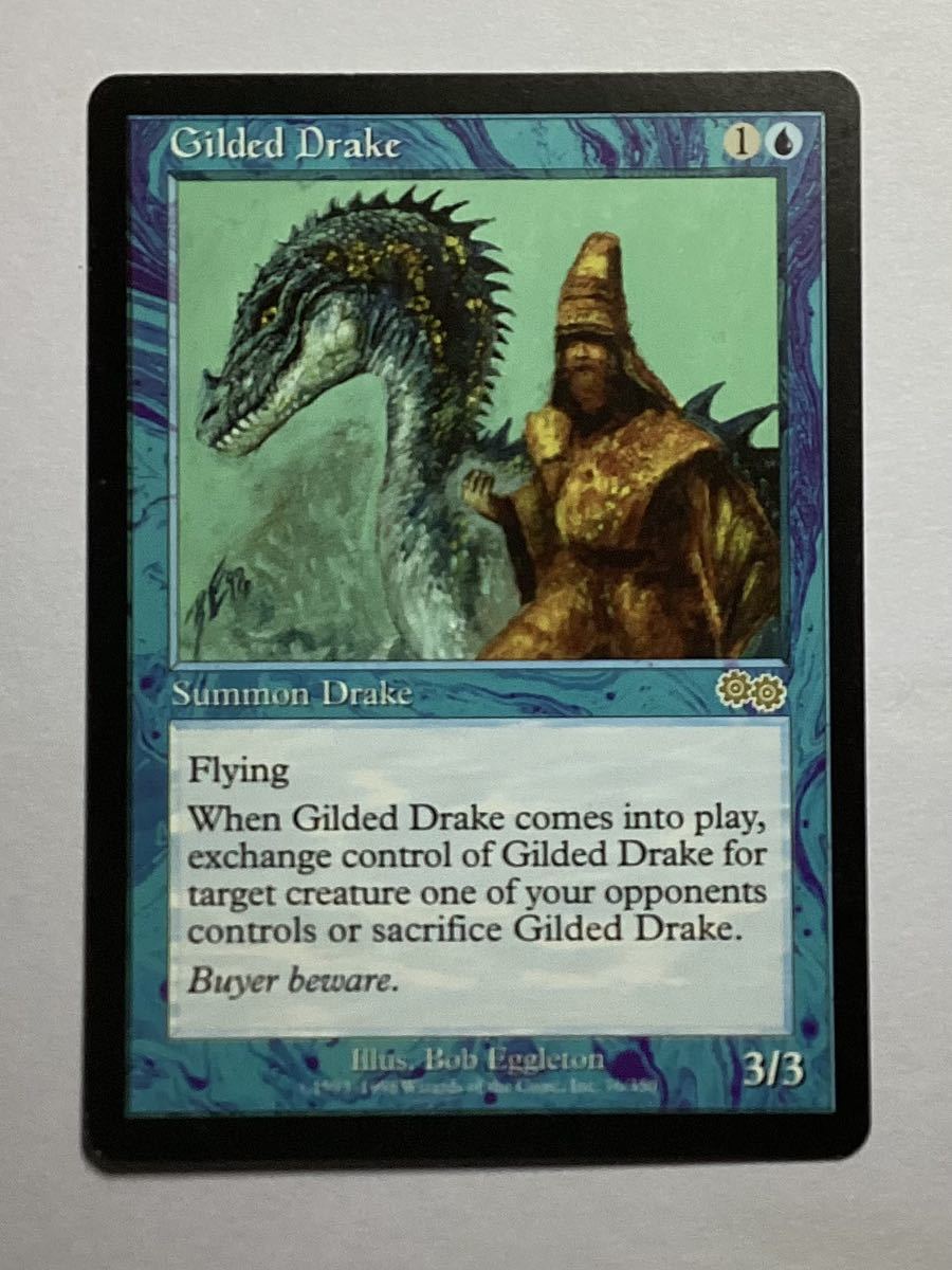 MTG Drake 金粉のドレイク Gilded 英語 Drake》[USG] 旧枠 《金粉の