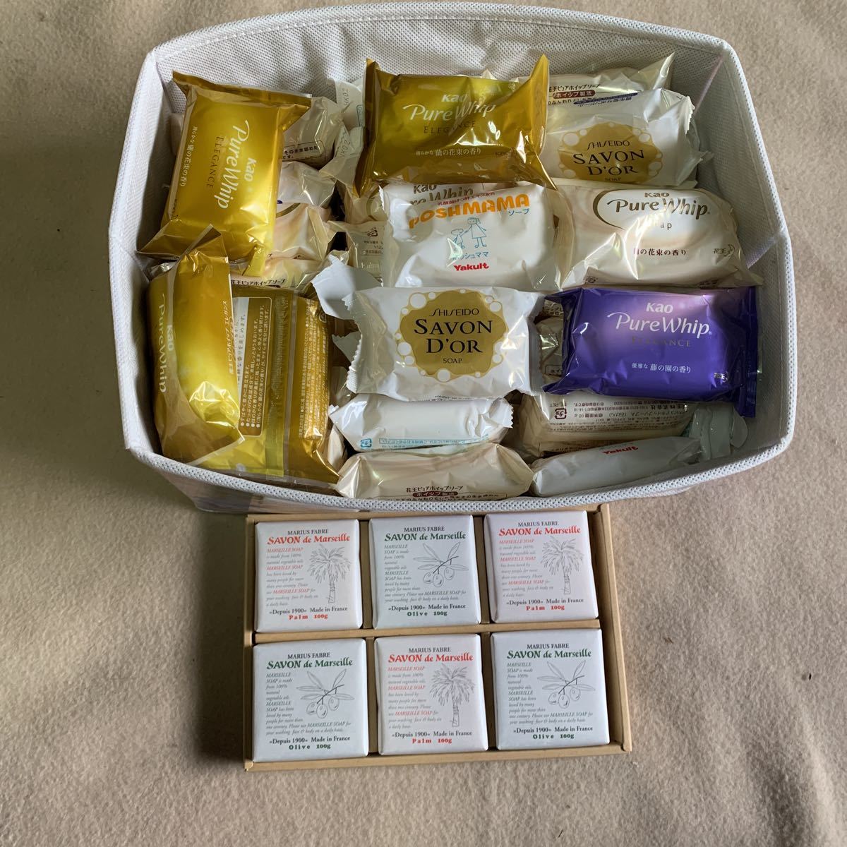 資生堂　サボンドール SAVON D'OR ハイクオリティ　化粧石鹸/kao など約62個　未使用品/100