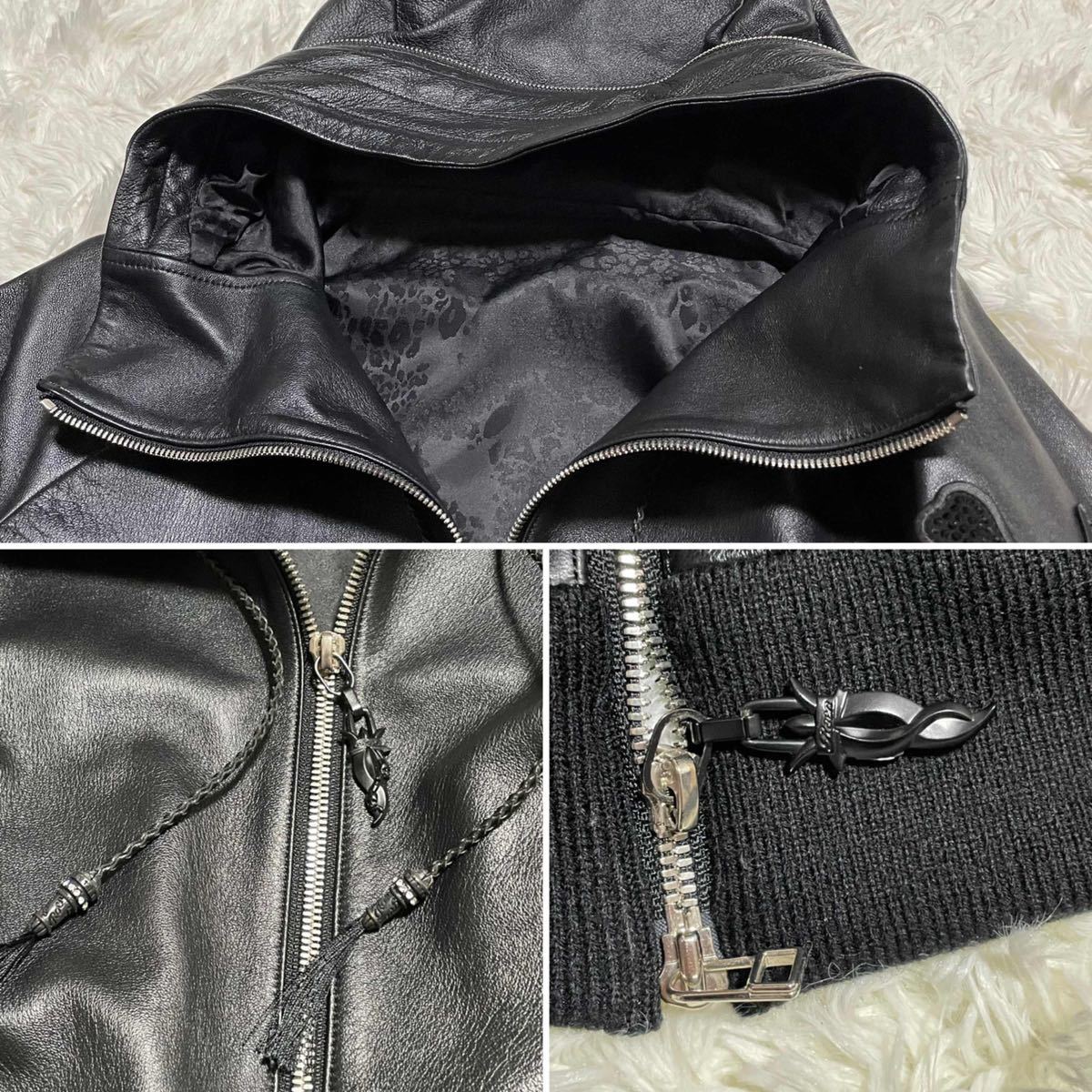 ほぼ未使用 ロエン ROEN 17AW オール ラム レザー トランスパーカー 袖 