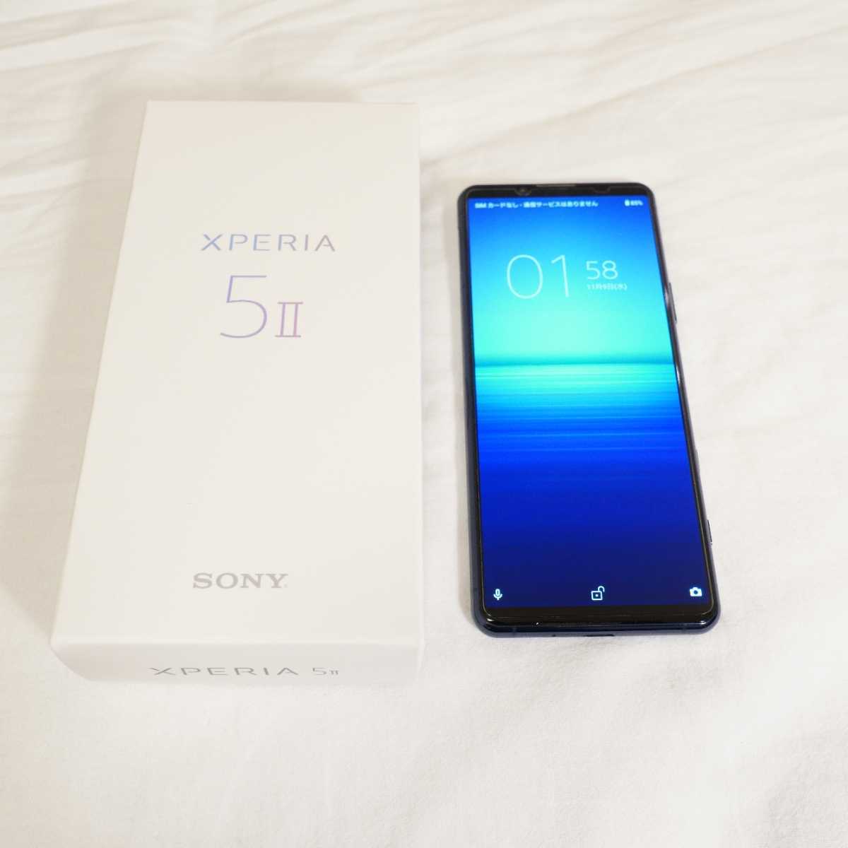 SONY Xperia 5 II SIMフリー XQ-AS42 ブルー 5G対応 SIMフリー