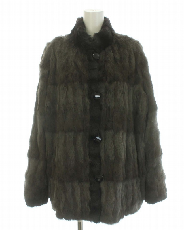 ムーンバットFUR FLASHシェアードミンク毛皮リバーシブル コート絹