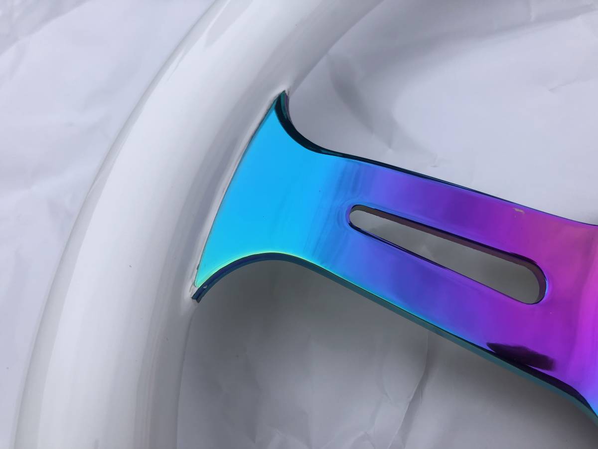 NRG 31Φ 白/ネオクロ-ムスポークステアリング USDM JDM 旧車 正規輸入