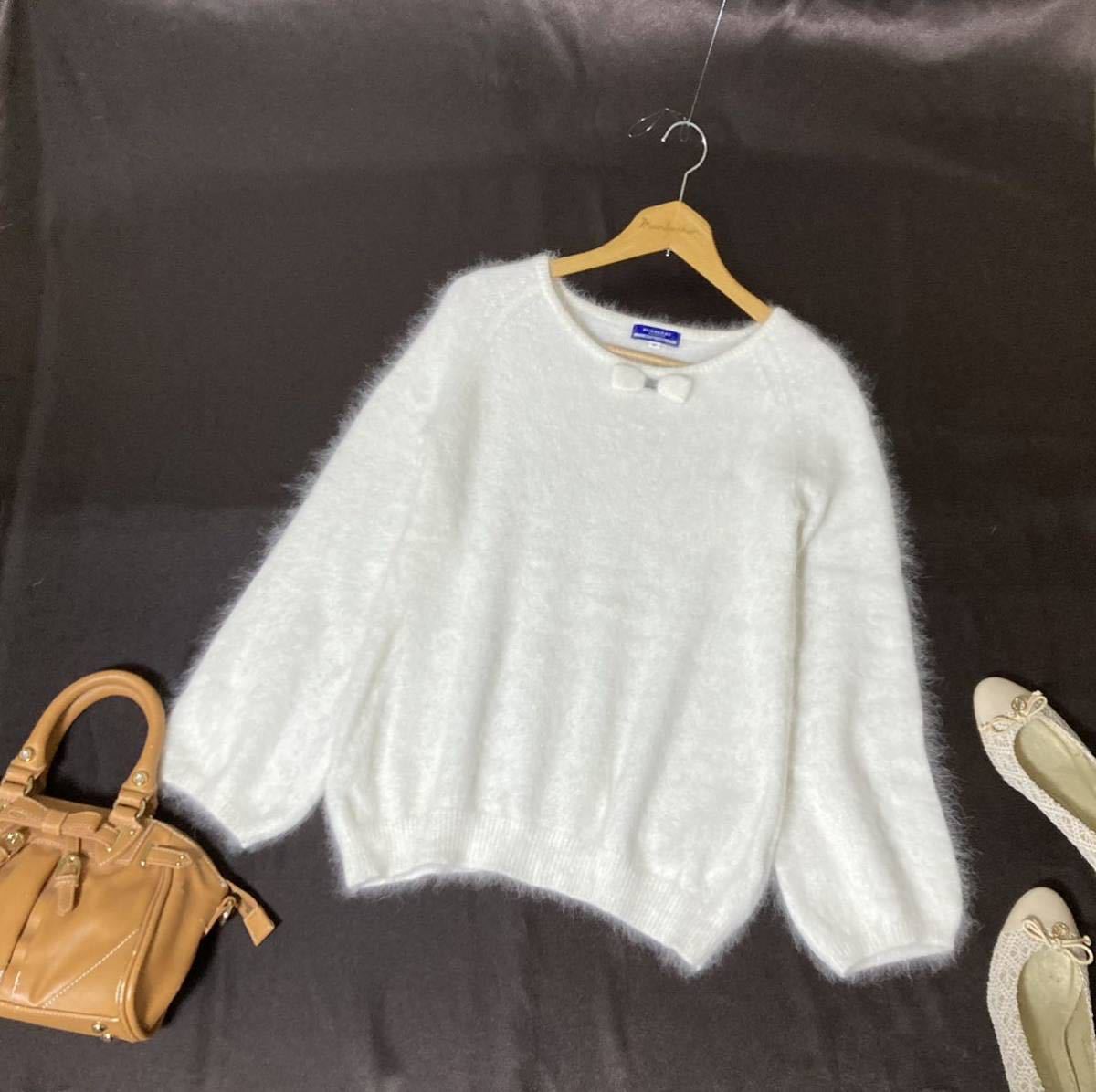 BURBERRY BLUE LABEL - 美品 人気 クレストブリッジ  ブルーレーベル バーバリー  ニット バーバリーブルーレーベル LABEL BURBERRY ブルーレーベルクレスト