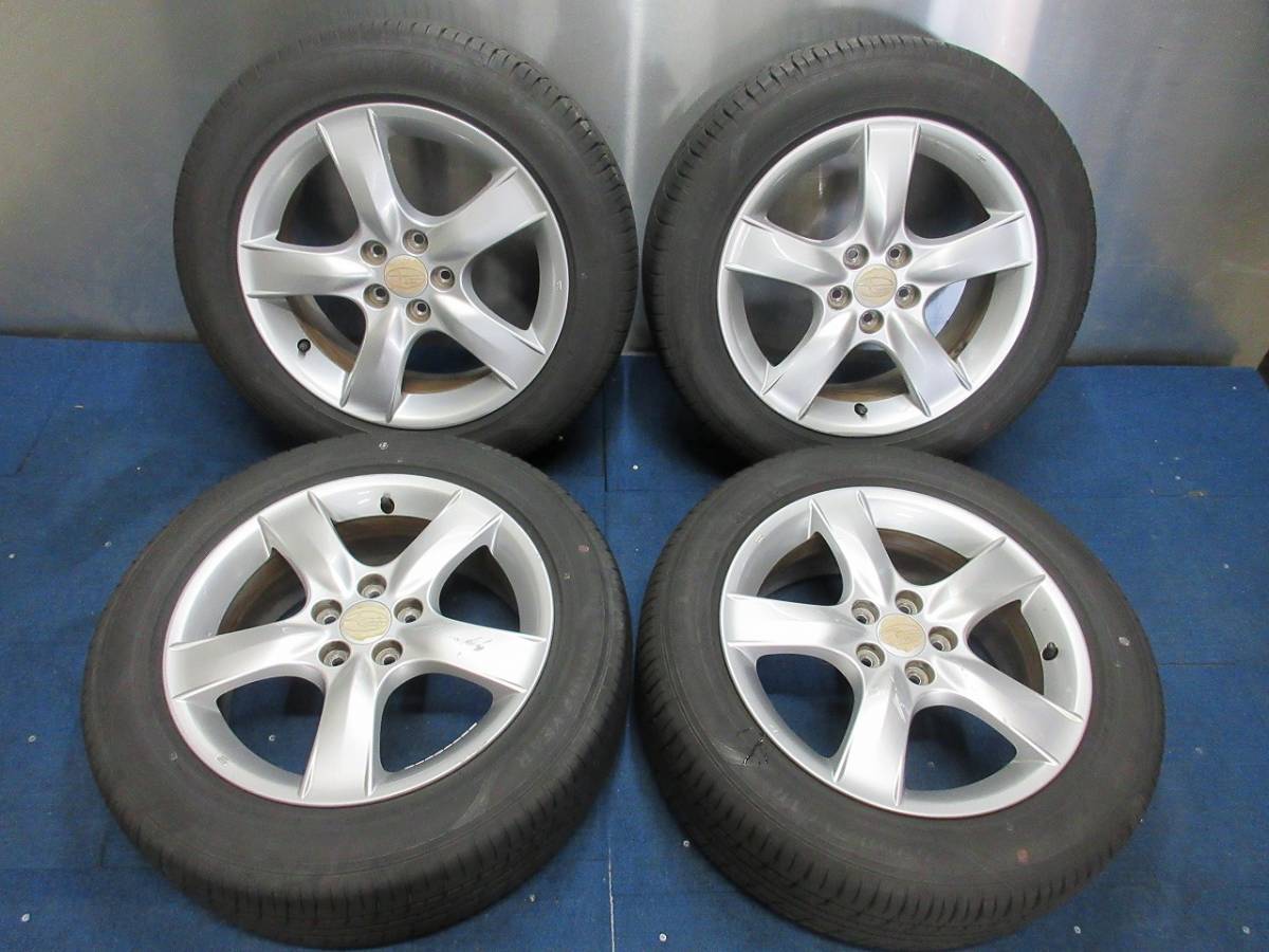  9分山 20年製 グッドイヤーEfficientGrip ECO 205/55R16 スバル純正 16&times;6.5J +55 5H-100 4本セット インプレッサ レガシィ等 D188(ラジアルタイヤ)｜売買されたオークション情報、yahooの商品情報をアー 5穴